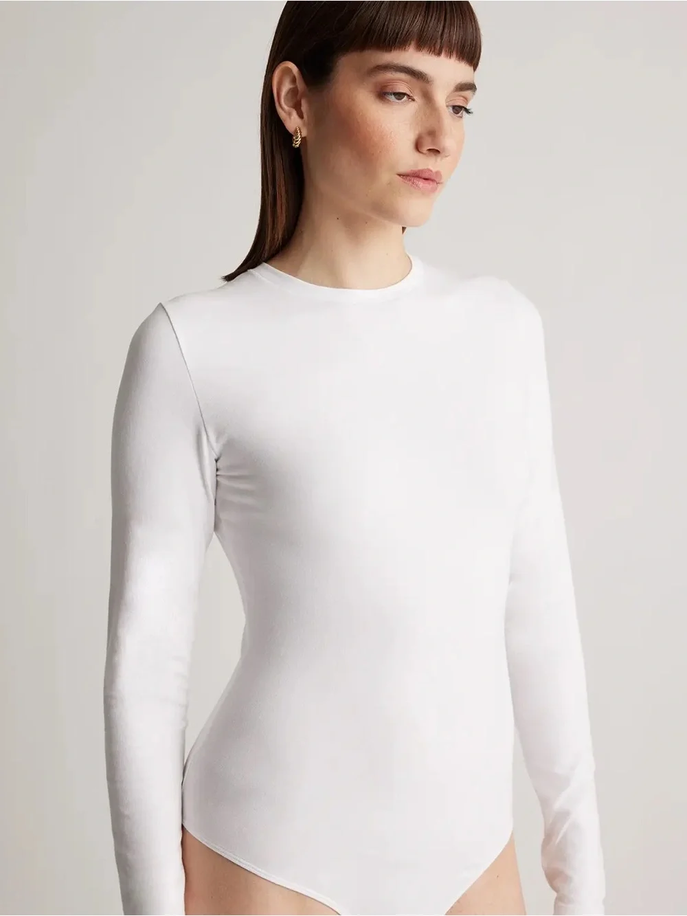 Quince Organic Cotton Long Sleeve Bodysuit
